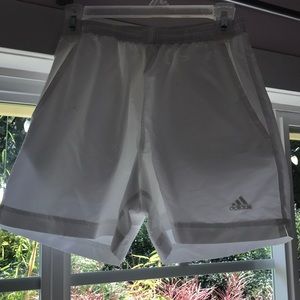 Adidas white shorts